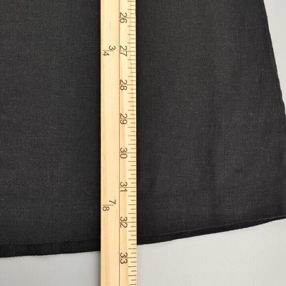 Old Navy Dress Women XS Black Jack Linen-Blend Sleeveless Ruffled Smocked Boho - Picture 13 of 14